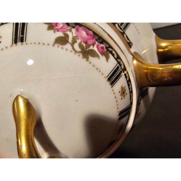 Vintage Cleveland China  Sugar Bowl w/Lid & creamer pitcher Bridal Rose Pattern - Picture 12 of 16